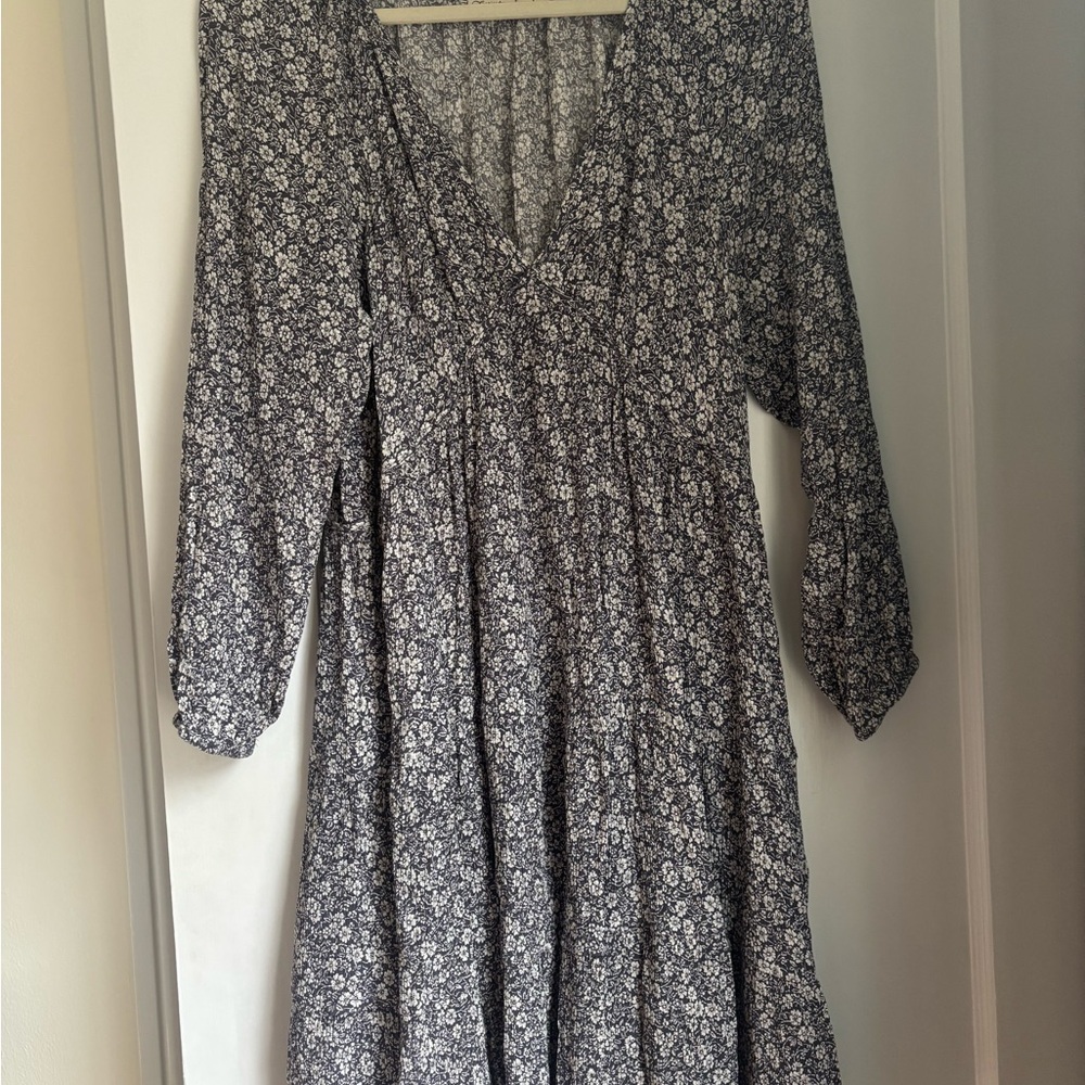 Faherty Sirene Dress - Navy Ditsy Floral / L - Picture 6 of 12
